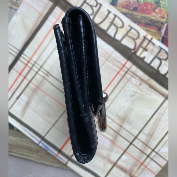 BURBERRY NOVA CHECK Bifold Wallet w/front pouchPVC/Black Patent🔥Italy🇮🇹🔥EUC! - Picture 7 of 17